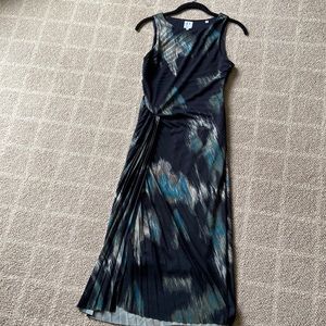 Halston Heritage mid-length pleated dress.